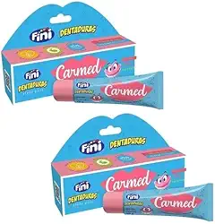 Kit 2 Unidades Hidratante Labial Carmed Fini Dentaduras, Efeito Gloss, 10g