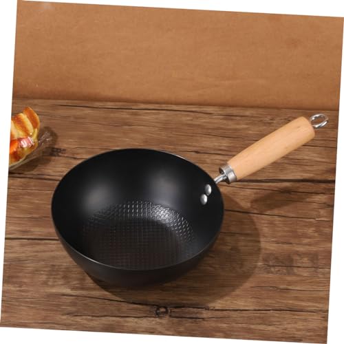 Wok tradicional de hierro IMIKEYA mini para cocina miniatura 2
