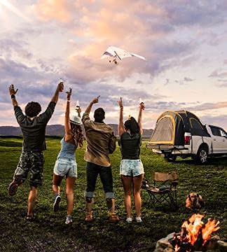 JoyTutus Pickup Truck Tent Waterproof PU2000mm Double Layer for 2Person Portable Truck Bed Tent 5.5'-6' Camping Preferred