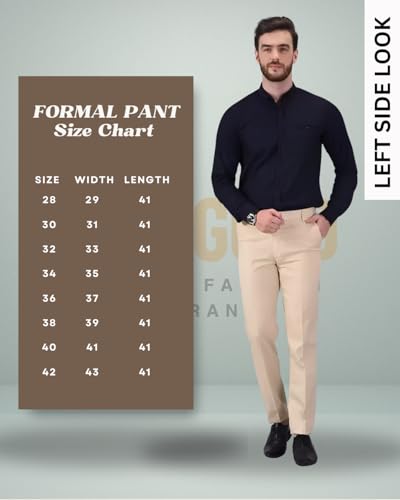 Image of Men's Slim Fit Formal Trouser for Regular Fit