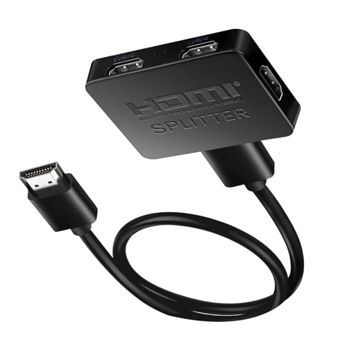 4Kx2K HDMI Splitter 1 in 4 Out, 1×4 HDMI Splitter Support 4K 30hz HDMI Video 3D for Laptpo PC TV