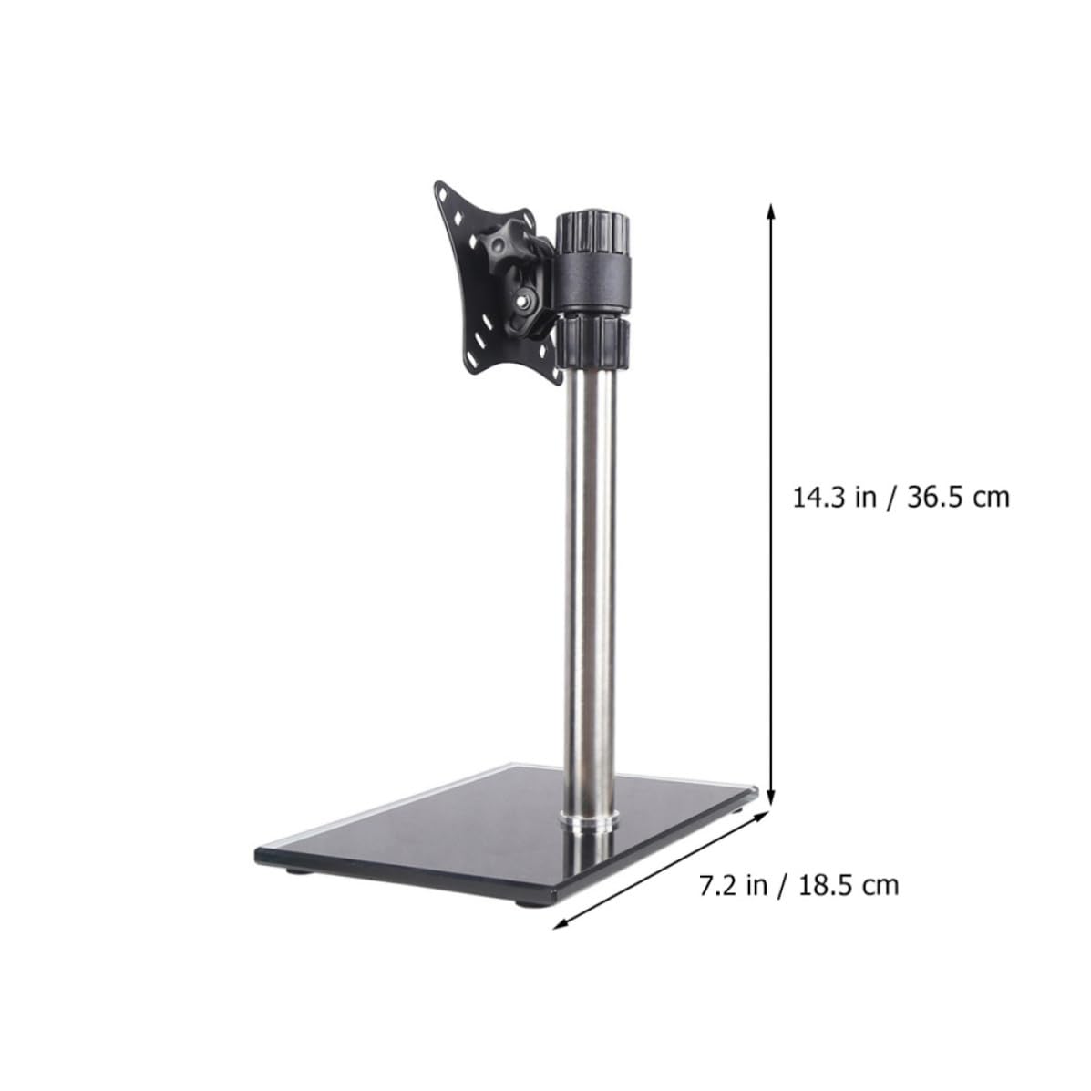 SHINEOFI Supporto per Monitor da Tavolo Inclinazione e Rotazione a 360° Regolabile in Altezza in Ferro Argento capacità di 16kg per Casa e Ufficio