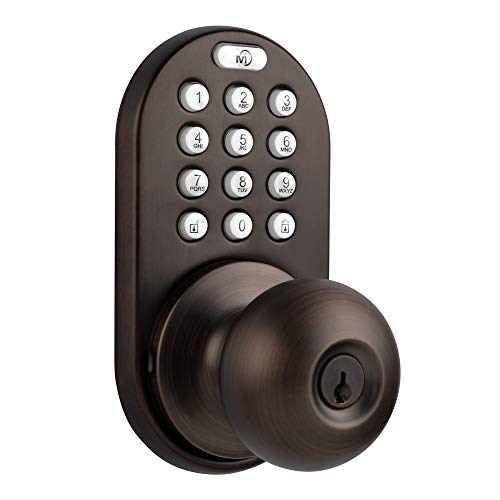 Milocks Tkk-02Ob Digital Door Knob Lock With Electronic Keypad For Interior Doors, Oil Rubbed Bronze, Oil-Rubbed Bronze #TOP2