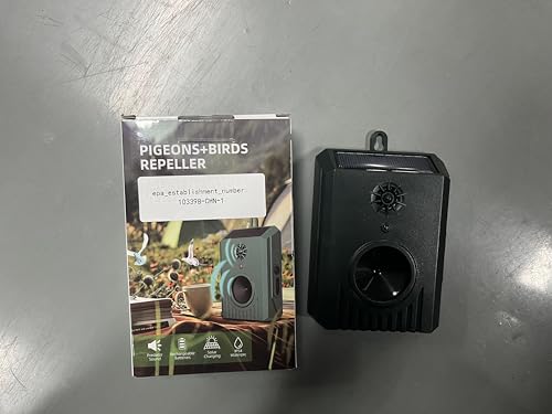 2026 Solar Ultrasonic Bird Repellent Devices Bird Deterrents for Outside Pigeon Repeller Outdoor Animal Repellent Outdoor to Keep Pigeon Woodpecker Out of Balconies Patio Garden(1Pack)