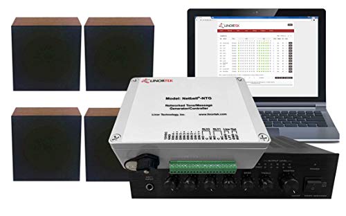 Netbell-NTG-W4 Wall Mounted Speaker Industrial PA System Network PA System Controller Tone Generator for Schools Factories Warehouses Break Time Alerts, Live Announcements, Emergency Notifications