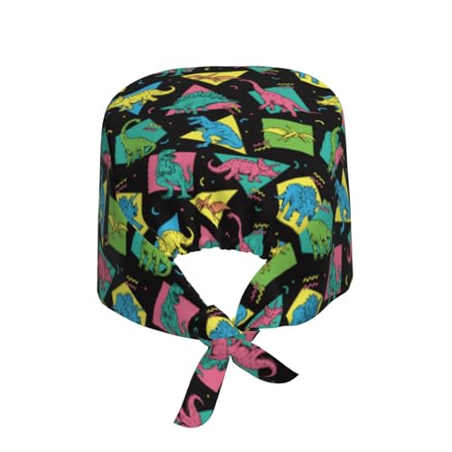 Image of Working Cap Scrub Cap with Sweatband Adjustable Unisex Women Tie Back Hat Nurse Surgical Caps