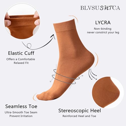 Womens Thin Cotton Socks Soft Socks for Women Above Ankle Breathable Crew Socks 6 Pack2