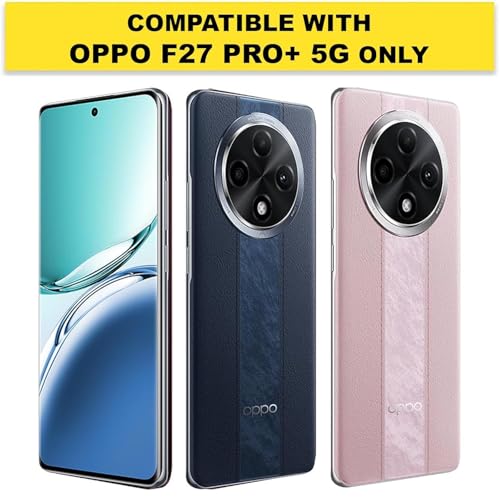 Image of REALCASE Stylish Silicone Back Cover Case for Oppo F27 Pro+ Plus 5G | Scratch Resistant Protective Crystal Clear Transparent Shock Proof Bumper Back Cover Case for Oppo F27 Pro Plus 5G
