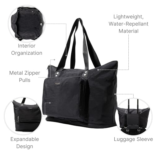 Baggallini Carryall Expandable Packable Tote + Mini Pocket Cosmetic + On the Go Daily RFID Pouch3
