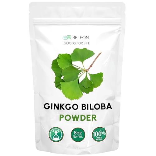 Image of Ginkgo Biloba Powder 8 oz - Pure Natural Supplement, Brain Support, Mental Alertness, Filler Free