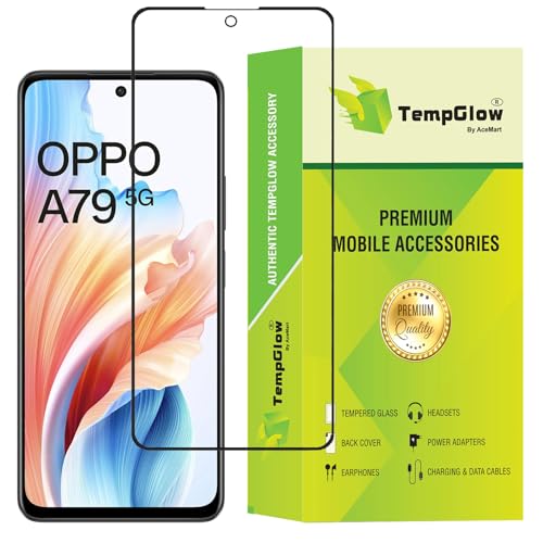 Image of Screen Protector for Oppo A79 5G (Black) Tempered Glass Edge-to-Edge 6D Screen Guard With Installation Kit