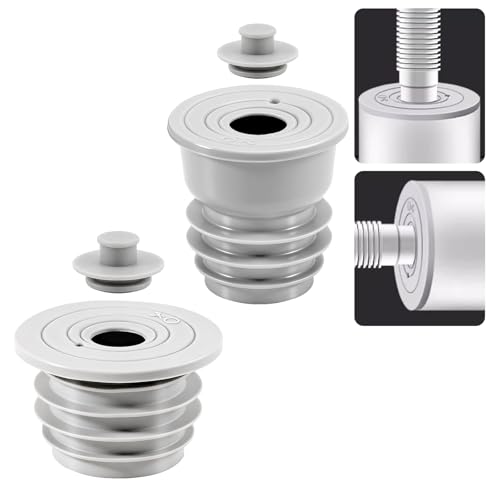 QruiLanTu 2 Pcs Washing Machine Drain Silicone Sealing Plug Leak-Proof Drain Sealing Silicone Ring with Water Purifier Connection Port fit Washing Machine Sink(13.7-15.7in & 17.7-19.6in)