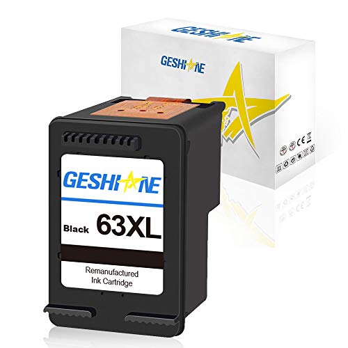 GESHINE 63 XL Remanufactured Ink Cartridge Replacement for HP 63XL High Yield Used for HP 4520 4516 Officejet 4650 3830 3831 4655 Deskjet 2130 2132 3630 3633 3634 (1 Black)