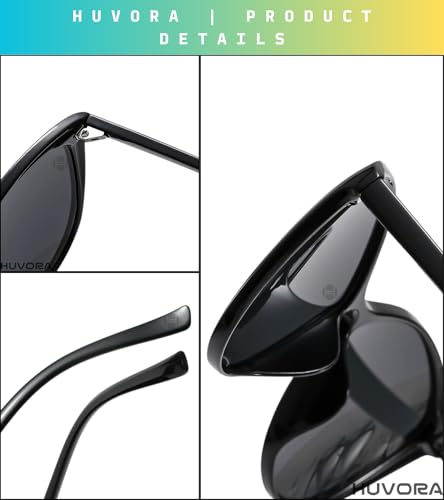 Image of WAVE Cat Eye UV400 Protection Sunglasses for Women Stylish - Chic UV Protected Retro Woman Shades - Korean Designer Trendy Branded Metal Hinge Frame - Cateye Goggles
