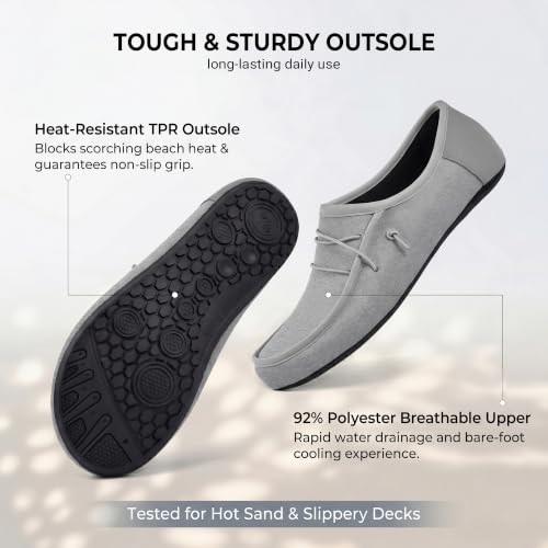 Image of JACKSHIBO Water Shoes for Women Men Quick-Dry Swim Shoes Beach Water Socks
