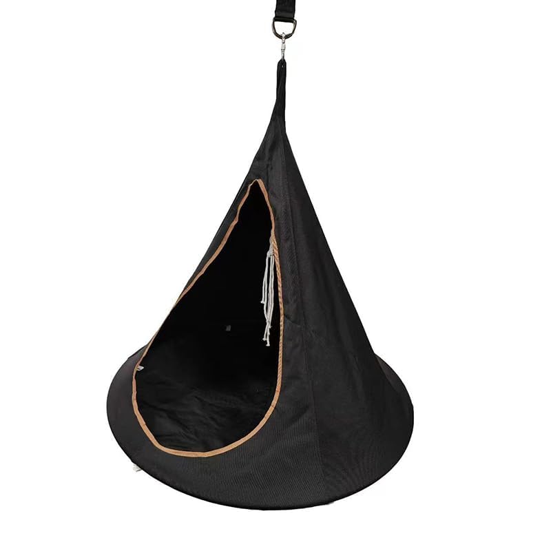 Chaise suspendue extérieur hamac portable noir balançoire papillon moustiquaire imperméable 100kg