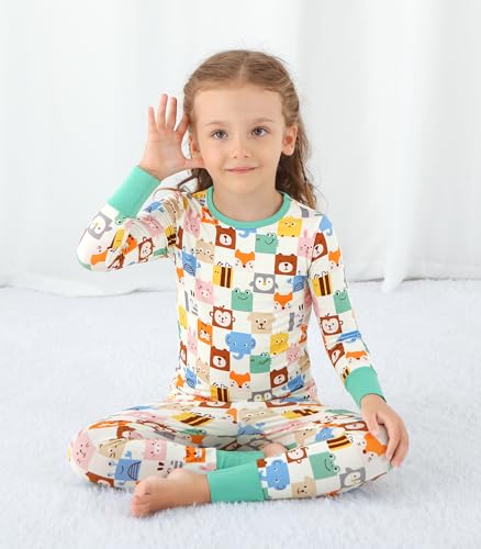Image of Toddler Boys Girls Clothes Viscose from Bamboo Long Sleeve Top and Pants Clothing Set Soft 2Pcs Kid Outfit
