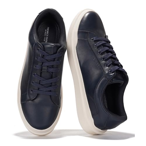 Image of Project Cloud Mens Sneakers - Eco-Crafted Leather Memory Foam Insole Dress Shoes for Men Non Slip Laced-Up Water-Resistant Mens Casual Shoes - Dress Sneakers 2026