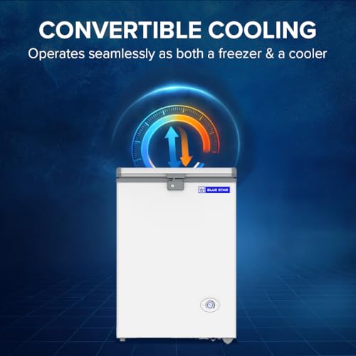 Image of Blue Star HT2-N130, 130 Liter Hard Top Single Door Deep Freezer (108 Liter, White, 2-star)