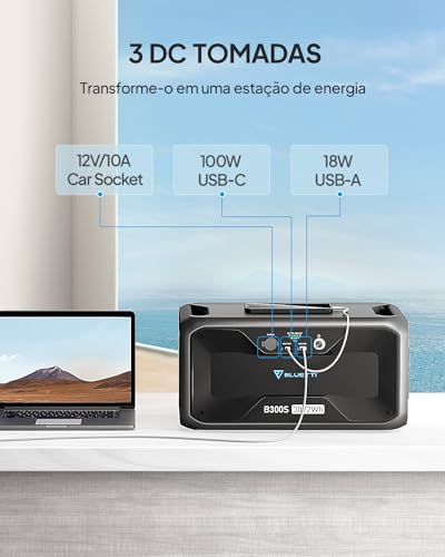 BLUETTI B300S Bateria de Expansão, Pacote de Bateria LiFePO4 de 3072Wh para a Estação de Energia AC5