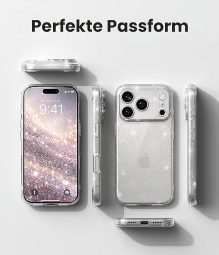 Ringke für iPhone 18 Pro Max Hülle, Air - Glitter Clear – Ansicht 9