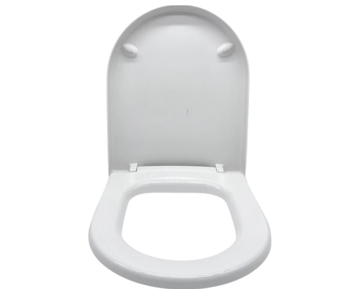 Ramm Asiento de inodoro compatible con Villeroy & Boch Omnia Architectura 45 cm x 38 cm, asiento de inodoro de termoestable antibacteriano, tapa de inodoro con cierre suave