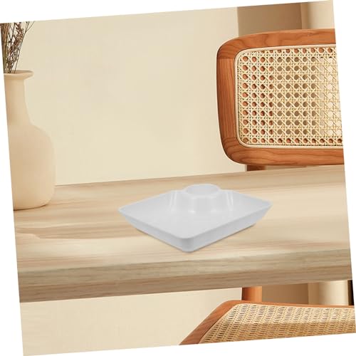Platos para dumplings Luxshiny 5 piezas con compartimento para salsa miniatura 4