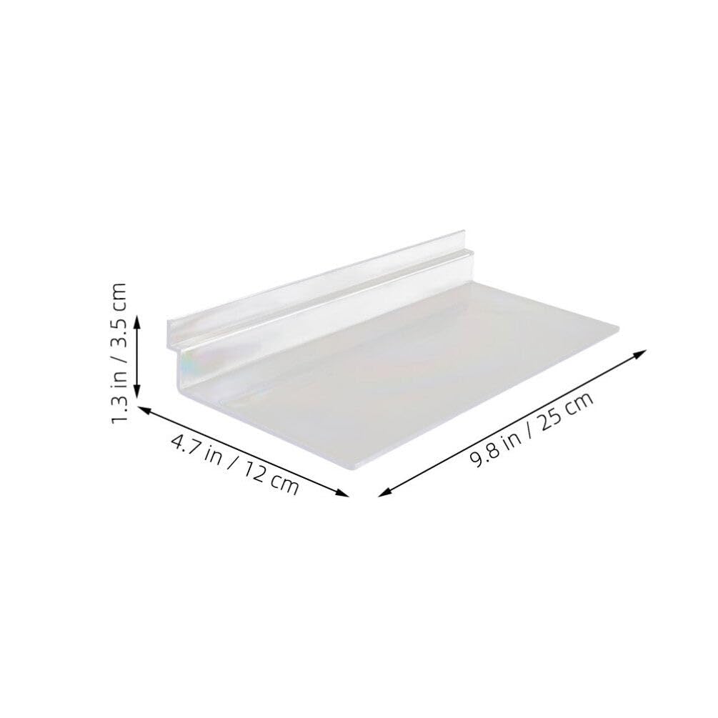 Housoutil Shoe Boxes Stackable Display Stand 6pcs Wall Shelves Slatwall Mount Space-Saving for Sneakers