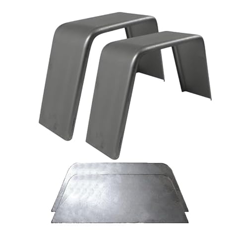 2 Pack Premium Smooth Steel Flat Top Fenders - 34
