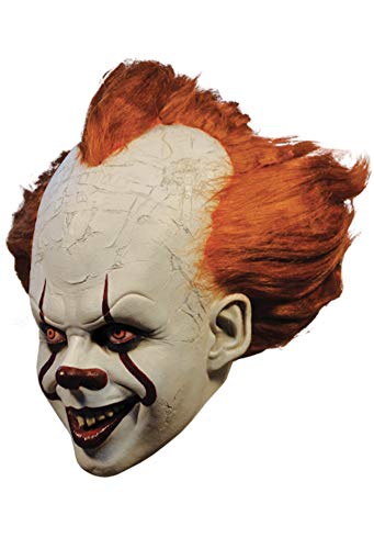 Trick Or Treat Studios IT Pennywise Adult Latex Costume Mask | Deluxe Edition