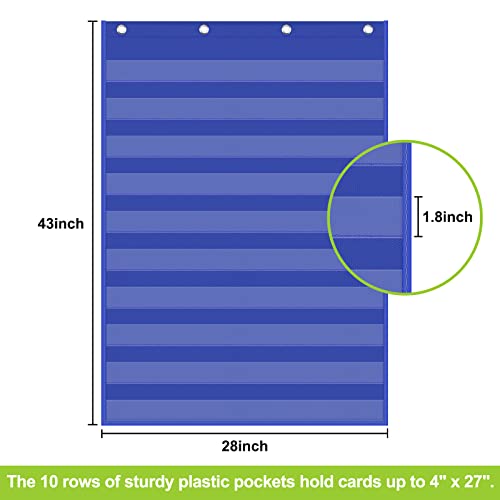 Eamay E-STANDARD02 Standard Pocket Charts, Clear 10 Pocket Chart For Teacher Lessons In A Classroom Or Home Use thumb #5