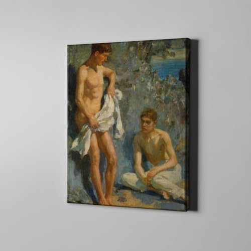 Lienzo Henry Scott Tuke - Después del baño mediano para decoración de interiores 2