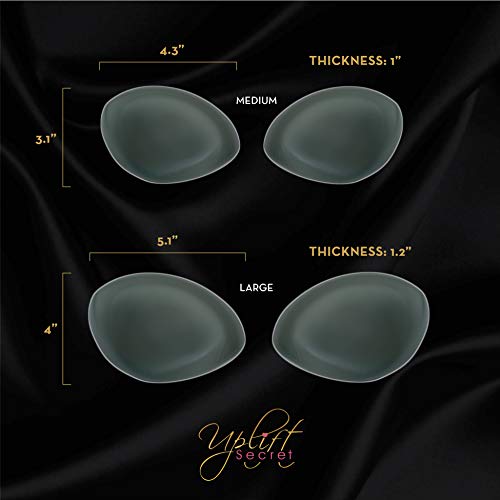 Uplift Secret Silicone Bra Inserts - Clear Gel Push Up Breast Pads - Bra Padding Bust Enhancer #TOP3