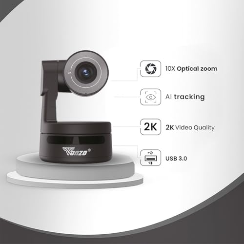 Image of TONZO PTZ Camera TZ310 Full HD 1080P USB Camera with 10X Optical Zoom, Auto Focus, Plug & Play for Laptop, Desktop & Video Conferencing