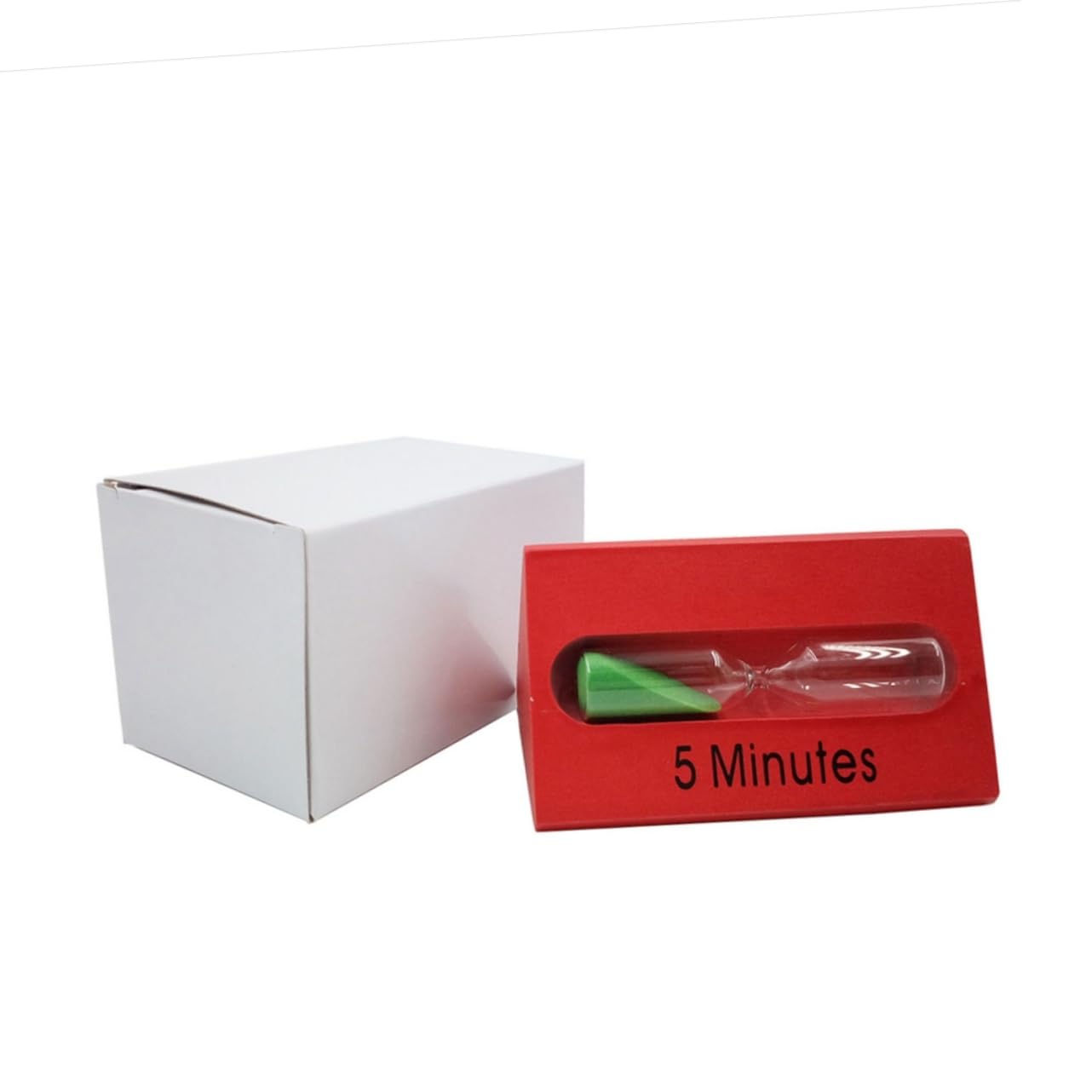 TOPBATHY Reloj De Arena Triangular Rojo De 3 Piezas para Juegos De Cocina Ejercicio Madera Temporizador De 3/5/7 Minutos