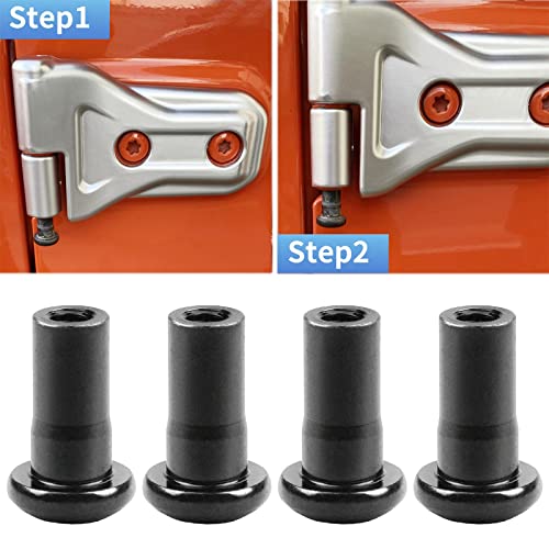 Generic 4 porcas de dobradiça de porta, substituição de resistência à corrosão antiferrugem para Jku