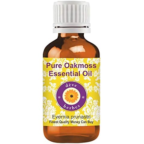 Deve Herbes Pure Oakmoss Essential Oil (Evernia prunastri) 100% Natural Therapeutic Grade Steam Distilled 15ml (0.50 oz) Cover