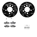 Dynamic Friction Company Front Brake Rotors-Drilled and Slotted-Black with 5000 Advanced Brake Pads includes Hardware 8512-40040