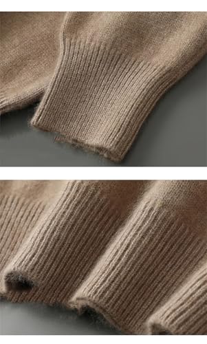 Disimlarl Men Casual High Collar Wool Sweater Loose Pullover Knitted Sweaters Warm Thicked4