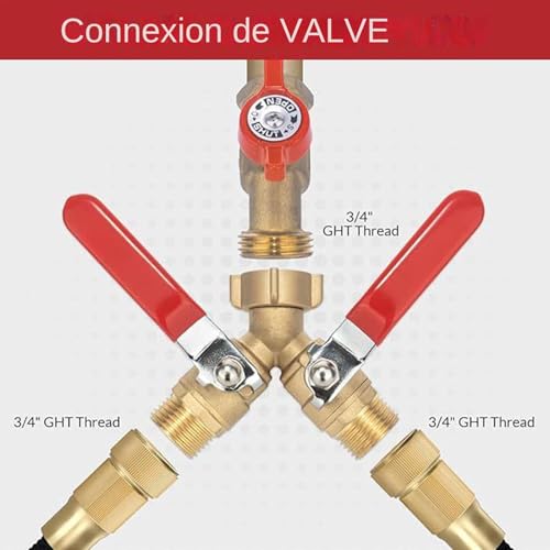 Robinet de division en laiton de robustesse industrielle avec pièces d'irrigation - 5