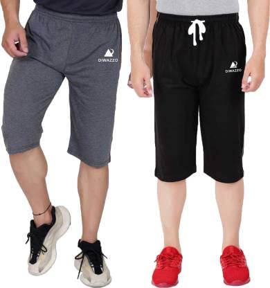 diwazzo Solid Men Three Fourths Shorts.-picture-45