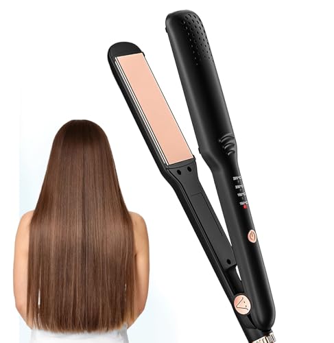Bwaliffury Piastra per Capelli 2 in 1, Piastra Capelli Professionale, Arriccia Capelli, Rivestimento in Ceramica, Riscaldamento Rapido, 4 Impostazioni di Temperatura, Per Styling Liscio e Onde Morbide
