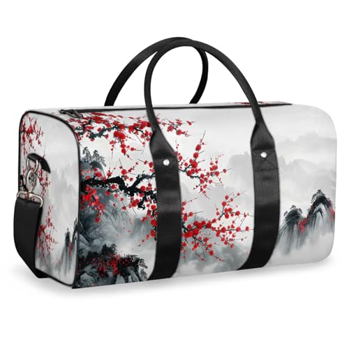 Cherry Blossom Flowers Travel Bag for Men Women, Gym Duffle Bags for Travel, Carry On Luggage Bag, Weekender Overnight Workout Bags