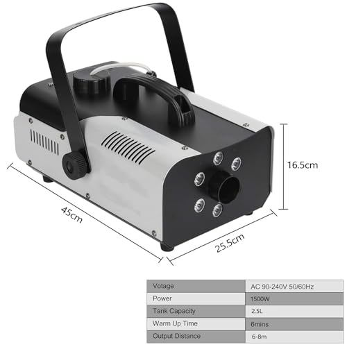 Máquina de humo LED 1500W para escenario y disco con mando 4
