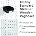 FRIMOONY Pegboard Bins with Hooks and Labels, for Organizing Accessories, 10 Packs, Black