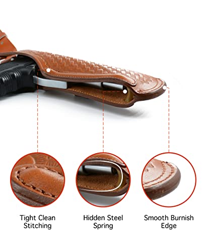 Koltster S&W 357 Magnum Shoulder Holster, 2 Gun Leather Gun Holster For 4" Barrel Vertical Carry Basketweave Black Genuine Leather Handmade (K448R) #TOP1