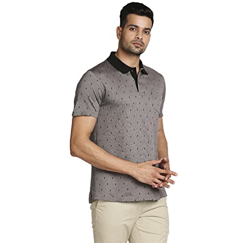 Image of Colorplus Men's Pure Cotton Solid Pattern Classic Fit Polo Neck Half Sleeve Casual T-Shirt