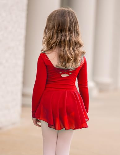 Image of Arshiner Kids Girls Classic Long Sleeve Leotard Dance Ballet Dress
