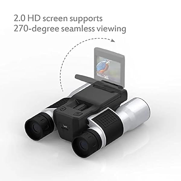 DSHGDJF Telescopio da Esterno for Fotografia Digitale con Schermo LCD da 2,0 Pollici Zoom Ottico Digitale 12x32 Fotocamera for telescopio con Batteria incorporata