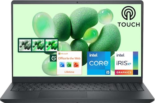Image of Dell Inspiron 15.6 inch FHD Touchscreen Laptop, 13th Gen Intel Core i5 (Beat i7-1250U), 32GB RAM, 2TB SSD Storage, Win 11 with Office 365 for Web, USB-C, Long Battery Life